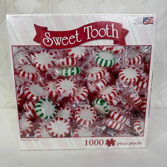 5 for $25| Sweet Tooth Peppermint Candy Great American Puzzle Factory 1000 Piece - Picture 2 of 7